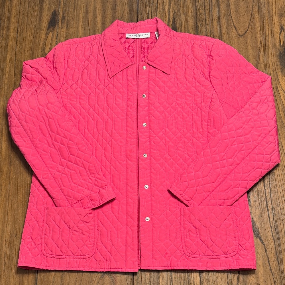 Marisa Christina Fuchsia Quilted‎ Jacket Sz Med
